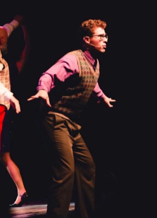 Actor Samuel Kliever in New West Theatre's Rock the Halls